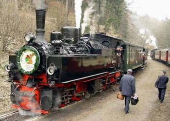Mit so einer Dampflok fahren wir auf den Brocken