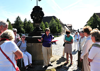 Auf dem Marktplatz von Oranienbaum